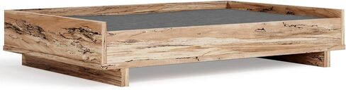 Signature Design by Ashley Piperton Modern Wooden Pet Bed, 36" W x 24" D x 8" H, Natural Beige in Saudi Arabia