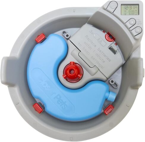 جهاز تغذية الحيوانات الاليفة الاوتوماتيكي C300 من كلوزر بتس | وعاء للقطط او الكلاب الصغيرة مع مؤقت رقمي | لاغذية الحيوانات الاليفة الرطبة او الجافة، 3 وجبات دوارة، حتى 330 غرام في كل منها (كات ميت in Kuwait