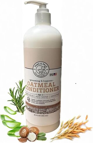 Paws & Pals Oatmeal Conditioner for Dogs and Cats - Pet Detangler and Deep Conditioning Moisturizer with Anti-Itch Relief for Itchy Skin - Made in USA - 20 oz in Kuwait
