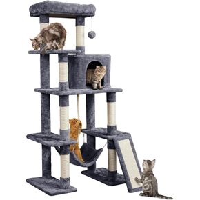 Yaheetech 63in Sturdy Large Cat Tree for Indoor Heavy Cats, Tall Tower in Saudi Arabia