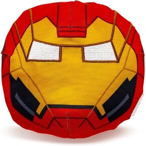 Marvel Comics Dog Toy, Captain America Smiling Face Round Pet Toy, Ballistic Nylon Plush
