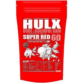 حبيبات طعام السمكة الذهبية من HULX لزيادة العضلات الكبيرة وزيادة الوزن، مصل اللبن المختلط بنسبة عالية من البروتين 60% تركيبة سريعة لنمو طعام الأسماك 1.32 رطل (600 جرام) 1 مم، صحي، لون يعزز تغذية أسماك المياه الصافية