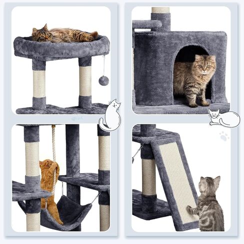 Yaheetech 63in Sturdy Large Cat Tree for Indoor Heavy Cats, Tall Tower in Saudi Arabia
