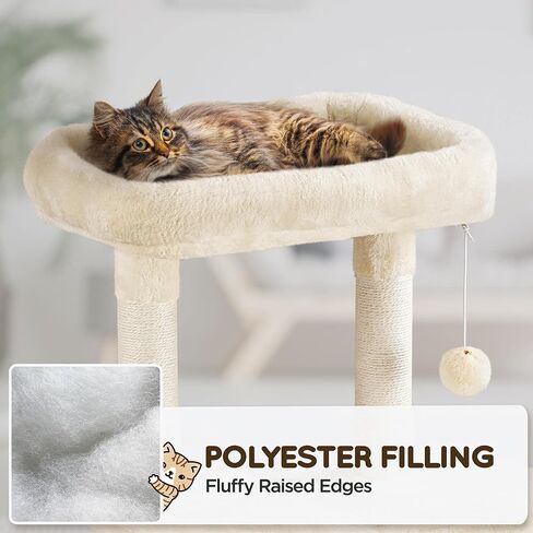 Yaheetech Cat Tree Cat Tower, 63in Multi-Level Cat Tree for Indoor Cats, Tall Cat Tree w/Sisal-Covered Scratching Posts & Condo, Cat Furniture Activity Center for Cats Kitten, Green in Saudi Arabia
