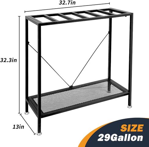 tongmo 40 Gallon Fish Tank Stand, 2 Stands Metal Aquarium Stand, Aquarium Turtle Tank (40 Gallon-Black) in Kuwait