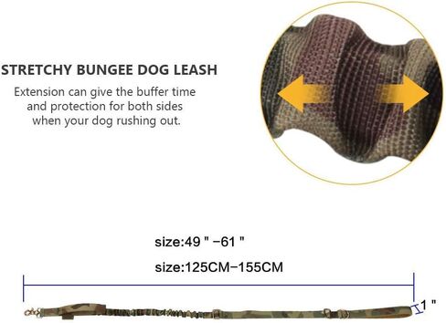Tactical Bungee Dog Leash Adjustable Dog Pack Hound Dog Saddle Bag Backpack with Handle in Saudi Arabia