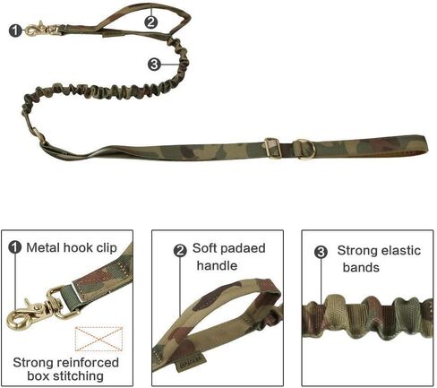 Tactical Bungee Dog Leash Adjustable Dog Pack Hound Dog Saddle Bag Backpack with Handle in Saudi Arabia