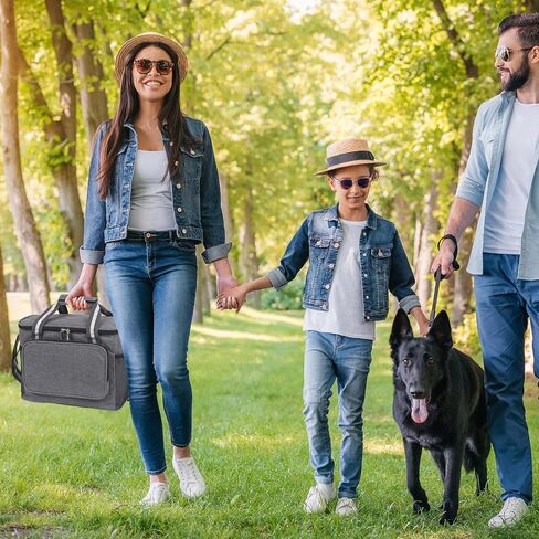 حقيبة حفاضات للكلاب من YiePhiot مع جيوب متعددة الاستخدامات لسهولة التخزين، مناسبة لحمل حفاضات الكلاب وأدوات السفر، حقيبة ظهر مقاومة للماء وقوية لسفر الكلاب البسيط in Kuwait