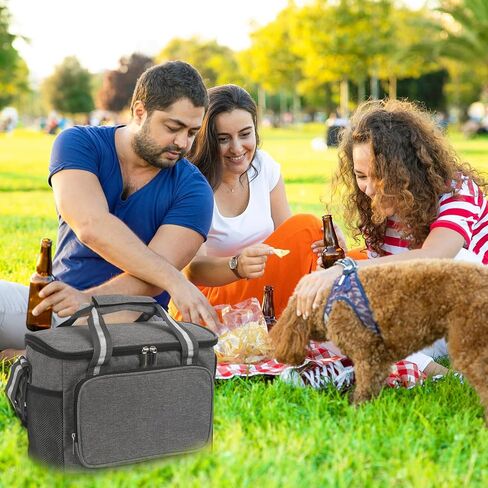 حقيبة حفاضات للكلاب من YiePhiot مع جيوب متعددة الاستخدامات لسهولة التخزين، مناسبة لحمل حفاضات الكلاب وأدوات السفر، حقيبة ظهر مقاومة للماء وقوية لسفر الكلاب البسيط in Kuwait