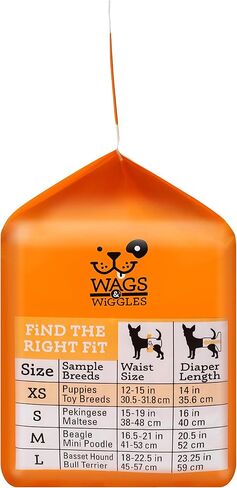 حفاضات الكلاب الأنثوية الهزات والتذبذبات | حفاضات الكلب للكلاب الإناث | حفاضات للكلاب متوسطة الحجم، مقاس الخصر 16.5 بوصة - 21 بوصة - 12 قطعة | حفاضات الكلاب القابل للتصرف للكلاب الإناث in Kuwait