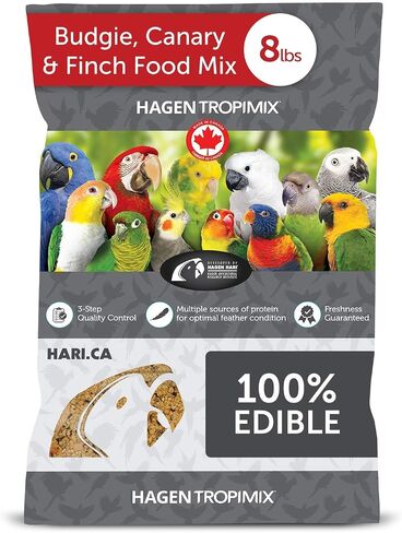 Tropimix Bird Food for Budgies, Canaries and Finches, Hagen Parrot Food with Seeds, Egg, Fruits and Vegetables, Egg Food Mix, 6.53 oz Bag in Kuwait