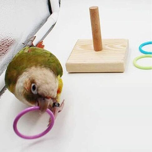 Bird Colorful Bells Chew Toy Making Kits DIY Accessory for Parrot Parakeet Cockatiel Budgie Conure Lovebird Canary Finch African Grey (20 PCS) … in Kuwait