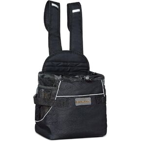 Cinf Backpack Adjustable Pet Front Cat Dog Carrier Bag Easy-Fit Traveling Hiking Camping Puppies Outdoor Use Black