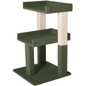 شجرة القطط من نعومي هوم لولو للقطط الكبيرة، برج القطط للقطط الكبيرة، نشاط القطط مع عمود خدش، مجثم لعب القطط بمستويين، برج تسلق القطط، شجرة القطط للقطط الداخلية، أخضر in Kuwait