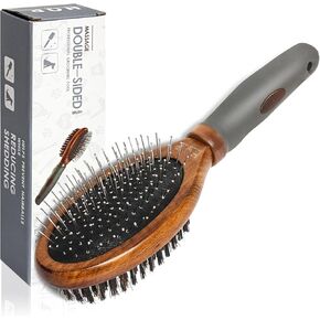 MAXIMILIAN Grooming Brush for Dogs in Mint Green Easy to Hold Ergonomic Handle Dog Brushes Best Pet Brush for Dog Grooming and Detangling Dog Bristle Brush Doggy Pin Brush