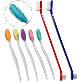 كتاب اوترلي بيتس فرش اسنان للكلاب للسلالات الصغيرة الى الكبيرة والجراء والكلاب للعناية بالاسنان اللطيفة (عبوة من 7 قطع) in Kuwait