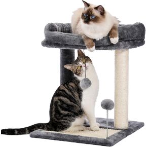 سرير PAWZ Road Cat للخدش، يتميز بأعمدة ووسادات خدش مغطاة بالسيزال الناعم مع كرة لعب رائعة للقطط والقطط in Kuwait