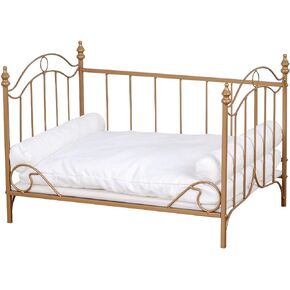 بيبي لاند سرير للحيوانات الاليفة، سرير للكلاب مع اطار معدني ووسادة مخملية بيضاء منفصلة مع وسادتين للكلاب الصغيرة in Kuwait