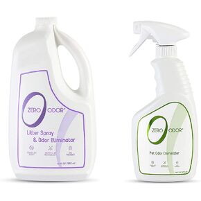 Zero Odor - Pet Odor Eliminator - Permanently Eliminate Air & Surface Odors 16 Oz – Litter Odor Eliminator 64oz Refill in Kuwait