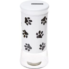 Housewares International 9-1/4-Inch Glass Pet Treats And Snacks Storage Jar, White Background in Saudi Arabia