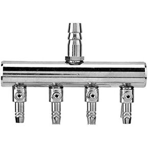 Aquarium Air Control Lever Valve Distributor Fish Air Splitter Stainless Steel Air Tubing Connector Splitter Aquarium Air Control Valve Oxygen Distributor Air Pump Accessories(2
