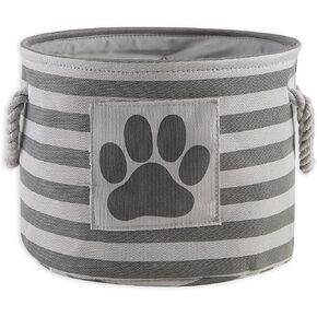 Bone Dry Pet Storage Collection Striped Paw Patch Bin, Small Rectangle, Aqua in Saudi Arabia