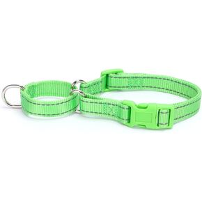 أطواق الكلاب Pimaodog Martingale - طوق كلب عاكس مع مشبك سريع التحرير قابل للتعديل من النايلون لتدريب الكلاب الصغيرة والمتوسطة والكبيرة (S، وردي فاقع)