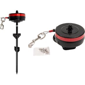 Lixit Bracket Mount and Stake Retractable Leash Tie Outs for Dogs (Bracket, Large)