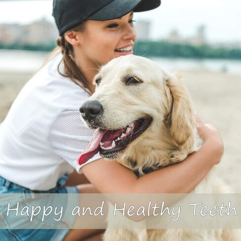 كتاب اوترلي بيتس فرش اسنان للكلاب للسلالات الصغيرة الى الكبيرة والجراء والكلاب للعناية بالاسنان اللطيفة (عبوة من 7 قطع) in Kuwait