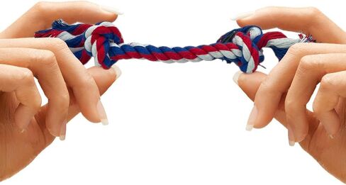 Small Dog and Puppy Knotted Rope Chew Toy - Extra Small Size 6" in Saudi Arabia