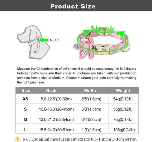 Beirui Cute Girl Dog Collars with Vibrant Floral Patterns, Female Dog Collar with Flower for Walking, Durable Adjustable Collar for Small Medium Large Dogs(L, Purple) in Saudi Arabia