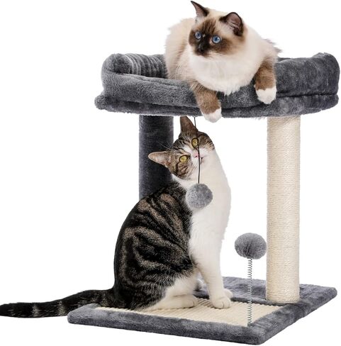 سرير PAWZ Road Cat للخدش، يتميز بأعمدة ووسادات خدش مغطاة بالسيزال الناعم مع كرة لعب رائعة للقطط والقطط in Kuwait