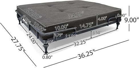 كريستوفر نايت هوم سرير الحيوانات الأليفة الصناعي من إلفيس، رمادي داكن مصقول in Kuwait