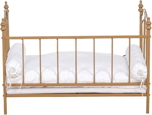 بيبي لاند سرير للحيوانات الاليفة، سرير للكلاب مع اطار معدني ووسادة مخملية بيضاء منفصلة مع وسادتين للكلاب الصغيرة in Kuwait