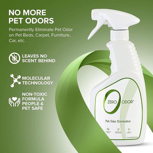 Zero Odor - Pet Odor Eliminator - Permanently Eliminate Air & Surface Odors 16 Oz – Litter Odor Eliminator 64oz Refill in Kuwait