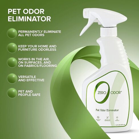 Zero Odor - Pet Odor Eliminator - Permanently Eliminate Air & Surface Odors 16 Oz – Litter Odor Eliminator 64oz Refill in Kuwait