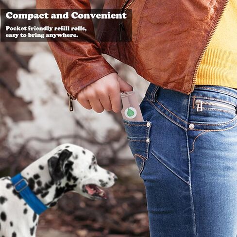 Dog Poo Bags, 120 Counts Biodegradable Waste Bag Refill Rolls for Dogs, Leak Proof, Extra Thick, Lavender Scented, Dispenser Included in Saudi Arabia