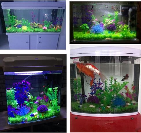 Eurobuy 5pcs Underwater Grass Fish Tank Underwater Grass Landscaping Artificial Plastic Grass Aquarium Decoration Easy to in Saudi Arabia
