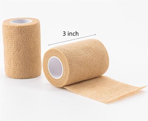 Self Adhesive Bandage Wrap, Vet Wrap 2 inch, Vet Wrap for Dogs, Bandages Wrap for Human or Pets, Black, 12 Pack in Saudi Arabia