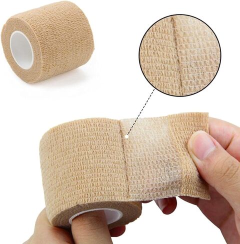 Self Adhesive Bandage Wrap, Vet Wrap 2 inch, Vet Wrap for Dogs, Bandages Wrap for Human or Pets, Black, 12 Pack in Saudi Arabia