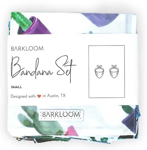 BARKLOOM Dog Bandana - Arizona Detour Set - Black & White Dog Outfit with Adventure & Cactus Themes - Elegant Dog Accessories for Your Beloved Pet- Pack of 2 in Saudi Arabia