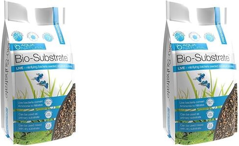 AquaNatural Midnight Pearl Bio-Substrate 5lb لأحواض السمك، بكتيريا نيتروفية حيوية نشطة ببذور الحصى 2-4 مم، بني، أسود، ذهبي، صغير (BIOFRESH003) in Kuwait