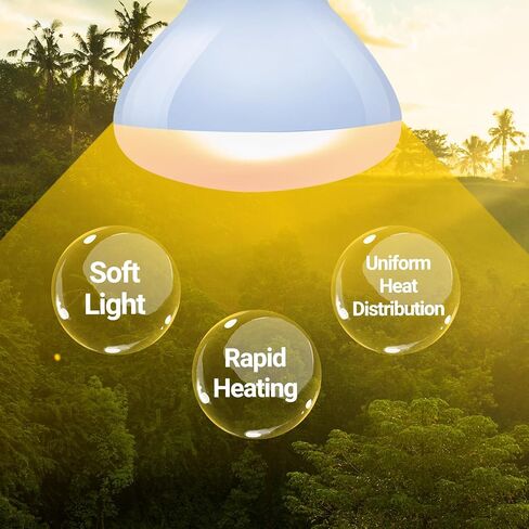 REPTI ZOO Reptile Heat Lamp, 2 Pack 50W Daylight Basking Spot Lamp for Reptiles UVA Daylight Heating Lamp Bulb Basking Light for Bearded Dragon, Tortoise, Geckos, Chicken in Kuwait