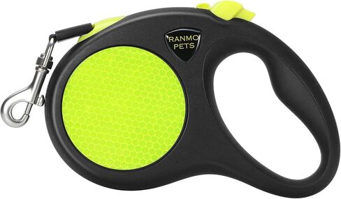 Dog Retractable Leash with Nylon casing for Dog up to 77 lbs; 16 ft Polyester Tape; The Eagle Mouth Bionics Design Rope Outlet and Tangle-Free;(Black) in Saudi Arabia