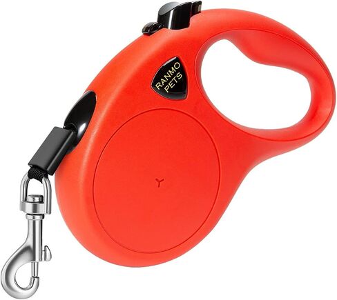 Dog Retractable Leash with Nylon casing for Dog up to 77 lbs; 16 ft Polyester Tape; The Eagle Mouth Bionics Design Rope Outlet and Tangle-Free;(Black) in Saudi Arabia