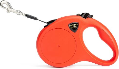Dog Retractable Leash with Nylon casing for Dog up to 77 lbs; 16 ft Polyester Tape; The Eagle Mouth Bionics Design Rope Outlet and Tangle-Free;(Black) in Saudi Arabia