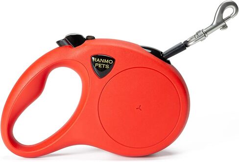 Dog Retractable Leash with Nylon casing for Dog up to 77 lbs; 16 ft Polyester Tape; The Eagle Mouth Bionics Design Rope Outlet and Tangle-Free;(Black) in Saudi Arabia