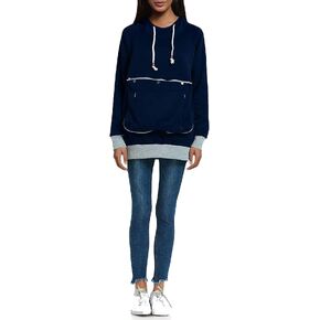 Pet Pouch Hoodie Long Sleeve Fleece Kitten Puppy Holder Carrier Sweatshirt for Women