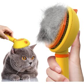 Cat Brush for Shedding Slicker Brush for Indoor Cats,Cat Grooming Brush for Long or Short Haired Dogs,Dog Shedding Brush Cat Comb for Removing Tangled and Loose Hair,Pet Massage Self Cleaning Cat Brushes