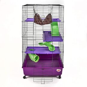 Kaytee My First Home Deluxe Multi-Level Habitat with Casters for Pet Ferrets 24" x 24" x 41.5" in Kuwait